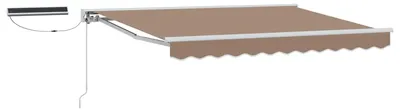 Image de Auvent électrique rétractable vidaXL, couleur taupe, 4 x 2 m