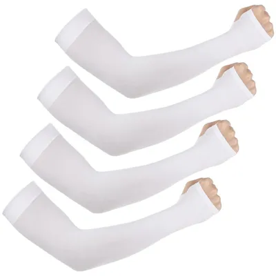 Productafbeelding van 4 paar UV-beschermende armsleeves, compressie-koelende armstukken, UPF 50+ voor dames en heren