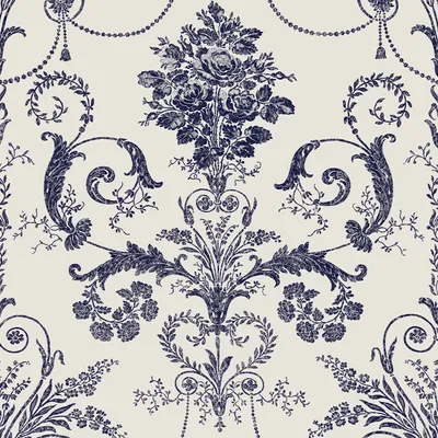Produktbild von Vliestapete 113387 Laura Ashley Josette Weiss Blau