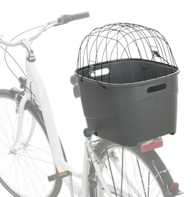 Produktbild von TRIXIE Hundefahrradkorb für Gepäckträger mit verstellbarer Halterung - grau - 36 × 47 × 46 cm