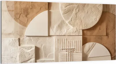 Produktbild von DEQORI Glasbild Echtglas 100x50 cm 'Wüstengeometrie' Wandbild Bild modern Deko