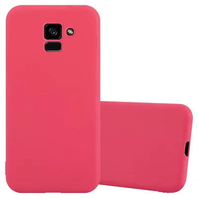 Produktbild von Cadorabo Hülle für Samsung Galaxy A5 2018 Schutzhülle in Rot Handyhülle TPU Silikon Etui Case Cover