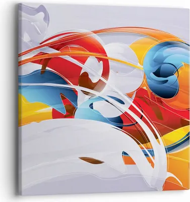 Produktbild von Bild auf Leinwand - Leinwandbild - Abstraktion modern - 40x40cm - Wand Bild - Wanddeko - Wandbilder - Leinwanddruck - Bilder - Kunstdruck - Wanddekoration - Leinwand bilder - Wandkunst - AC40x40-3529
