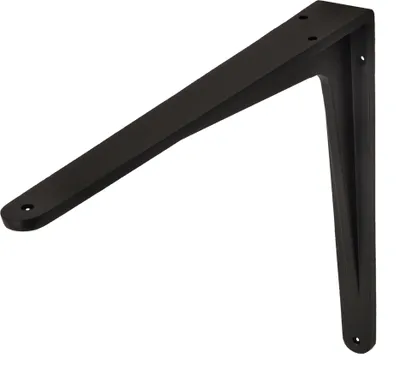 Image de Support d'étagère Noir Herakles Aluminium 290 x 240 mm - Par pièce