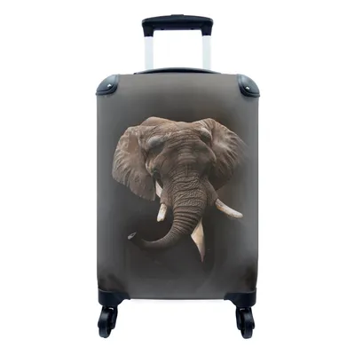 Produktbild von MuchoWow® Koffer Handgepäck Trolley Rollkoffer Kleine Reisekoffer mit 4 Rollen - Alte Meister - Elefant - Tiere - Cabin Size < 55x40x23 cm & 55x40x20 cm - Fotokoffer - Kabinenkoffer - Boardgepäck - Reise-Box - Reisekoffer - Reisegepäck - Koffer mit Bild - Trolley für Kinder