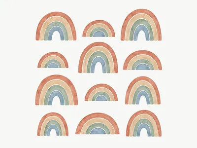 Wandtattoo Boho Regenbögen: Design