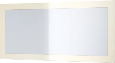 Produktbild von Vladon Spiegel Lima,  Germany, Wandspiegel mit Rahmen im modernen Stil, Creme Hochglanz (89 x 45 cm)