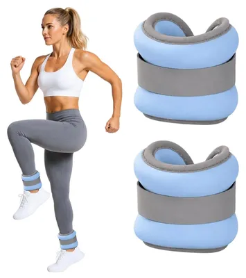 Produktbild von 2 Gewichtsmanschetten für Knöchel und Handgelenke, 0,3 kg Set