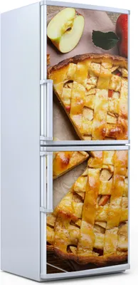 Produktbild von Kühlschrankdekoration  60x180 cm  Aufkleber auf dem Kühlschrank - Apfelkuchen Kuchen