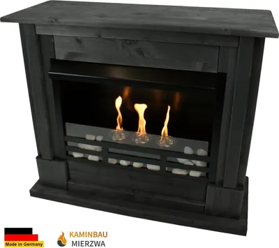 Produktbild von Gelkamin Ethanolkamin Kamin Modell Emily Premium Royal Schwarz
