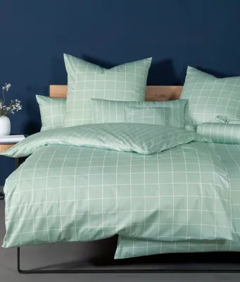 Produktbild von Janine Mako-Satin-Bettwäsche modernclassic Farbe jadegrün Größe 155x200+80x80