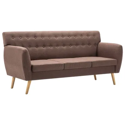Immagine prodotto di vidaXL Divano a 3 posti in tessuto 172x70x82 cm Marrone