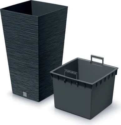 Produktbild von Prosperplast Pflanztopf Furu - Kunststoff - anthrazit - 24 x 45 cm