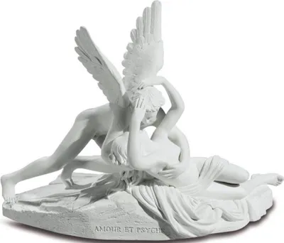 Produktbild von Sich liebende Amor und Psyche weiß 14cm
