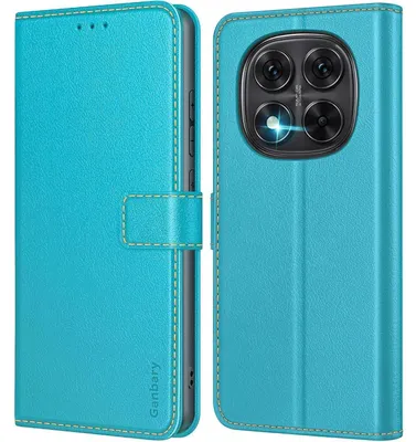 Productafbeelding van Telefoonschaal van leer, flippercase, voor Redmi Note 14 Pro, 14 Pro Plus, 5G, in azuurblauw