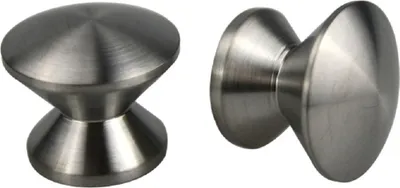 Produktbild von Möbelknopf Schranknopf Schubladengriff Knopf echt Edelstahl matt gebürstet ø 32mm