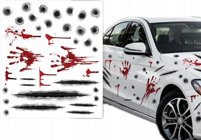 Produktbild von Autoaufkleber Dekoration Ornament Blutige Pfeilmarken Halloween
