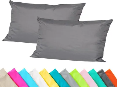 Produktbild von JACK 2er Set Outdoor Kissenhülle Kissenbezug 30x50cm Wasserfest Sitzkissen Lounge Kissen Garten Stuhl Lotus Effekt, Farbe:Anthrazit