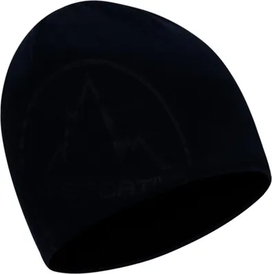 Schwarze Beanie mit dezentem La Sportiva Logo in Kreisform