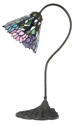 Produktbild von Clayre & Eef Tiffany Tischlampe Ø 20x51 cm E14/max 1x40W Violett Metall