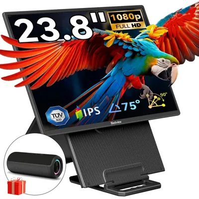 Produktbild von Blackview Table 10 mit Bluetooth-Lautsprecher Screen Extension, Ultra Thin 23,8" FHD IPS Eye Care Portable Monitor, for Laptop/PC/Mac/PS/Xbox/Switch