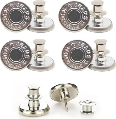 YOGAZEN Jeansknöpfe Ohne Nähen - 12 Stück Set Mit 17mm Knöpfen Für Hosenreparatur