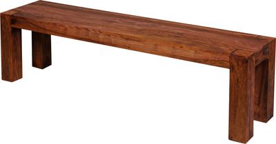 Jedálenská lavica mumbai masív sheesham 160 x 45 x 35 cm drevená lavica prírodný produkt kuchynská lavica vo vidieckom štýle | Wohnling
