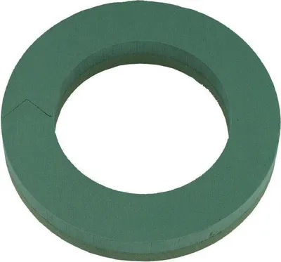 Produktbild von OASIS® Nass-Steckschaum Kranz RUMELA, Foam Frames Hartschaumboden, grün, 6cm, Ø40cm - Nasssteckmasse