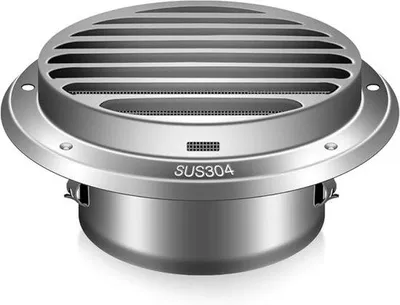Productafbeelding van Rond Ventilatie Rooster 120 mm RVS met Insectenhor en Flens