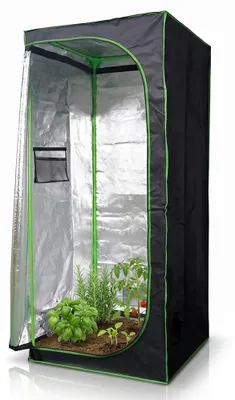 Image de Mucola Serre avec hygromètre 3 en 1 pour plantes Tente de culture intérieure Tente de culture armoire - 80x80x220cm
