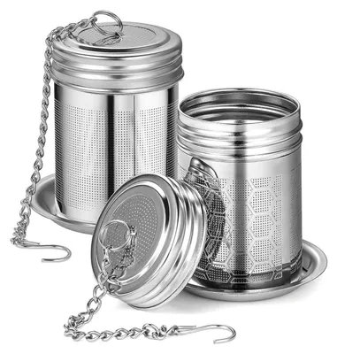 Image de lot de 2 passoires à thé en acier inoxydable Tea Infuser Tamis à épices pour thé en vrac