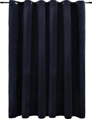Produktbild von vidaXL Verdunkelungsvorhang mit Metallösen Samt Schwarz 290 x 245 cm