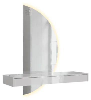 Immagine prodotto di Tavolo da toeletta Vicco Sherry Bianco lucido 120 cm con specchio a LED, Model 61309