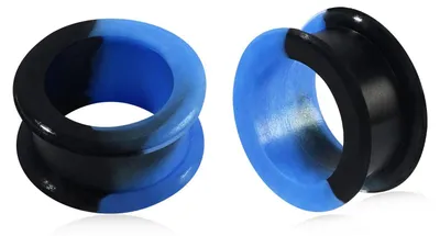Imagen del producto de Túnel para el lóbulo del oído, de silicona, con forma de corazón, hueco, con doble expansión, flexible, de 16 mm, para piercings en el oído