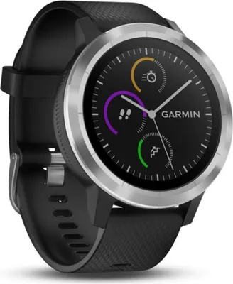 Image de Smartwatch GARMIN Vivoactive 3 1,2" GPS Waterproof 5 ATM Glonass Noir Acier inoxydable