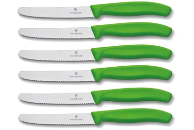 Produktbild von Victorinox 6er Set Victorinox Tomatenmesser Tafelmesser Küchenmesser Swiss Classic Grün