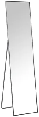 Standspiegel mit Metallrahmen, silber, 37 x 4 x 150 cm