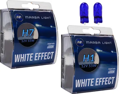 Produktbild von H7 H1 + W5W 55W Marba Glühbirnensatz