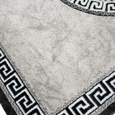 Produktbild von Orientteppich mit Glitzergarn in grau creme Größe - 80 x 150 cm