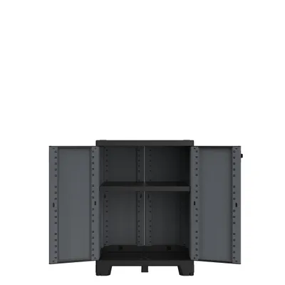Produktbild von Beistellschrank Ardesia mit einem Einlegeboden in Schiefer Optik in Anthrazit