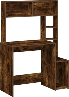 Obrázek produktu pro Psací stůl s policemi kouřový dub 100x45x140 cm kompozit