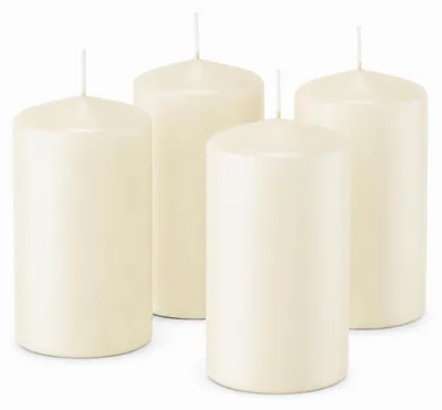 Produktbild von 4er Set Adventskranzkerzen Elfenbein 100 x 58 mm | Wiedemann Kerzen, KI-generiertes Bild
