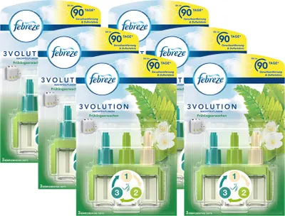 Produktbild von 6 Stück Febreze 3Volution Frühlingserwachen Flacon - Nachfüller 6 x 20ml