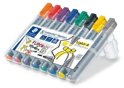 Zdjęcie produktu dla Staedtler Lumocolor flipchart marker 356, 8 szt.