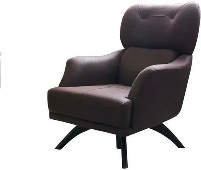 Obrázok produktu pre Ohrensessel Einsitzer Sessel Cocktailsessel Stoff Braun Moderne Sitzer