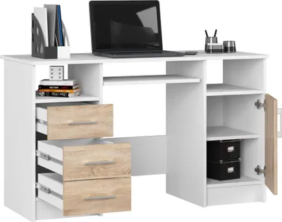 Produktbild von Schreibtisch mit Schubladen | Bürotisch | Tastaturablage