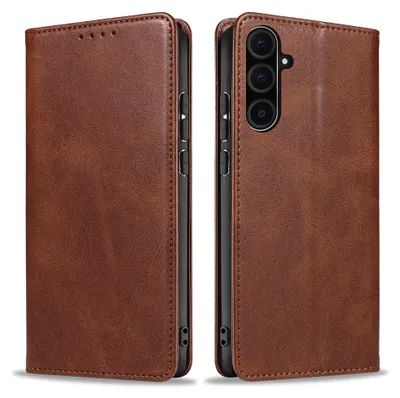 Produktbild von Handyhülle für Samsung Galaxy A36 5G Kunstleder Flip Cover Hülle Klapphülle Case Kartenfach Farbe: Dunkelbraun