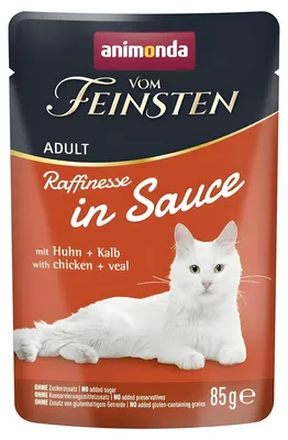 Produktbild von Animonda Vom Feinsten Raffinesse in Sauce Adult mit Huhn + Kalb 85 g - 24 Stück
