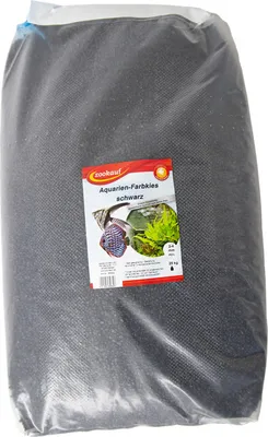 Produktbild von zookauf Aquarien - Farbkies schwarz 2 - 4 mm 25 kg