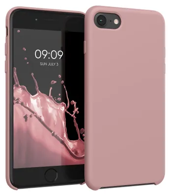 Produktbild von kwmobile Handyhülle für Apple iPhone SE (2022 / 2020) / iPhone 8 / 7 Hülle - Case Silikon - Kabelloses Laden - Schutzhülle Cover in Winter Rose
